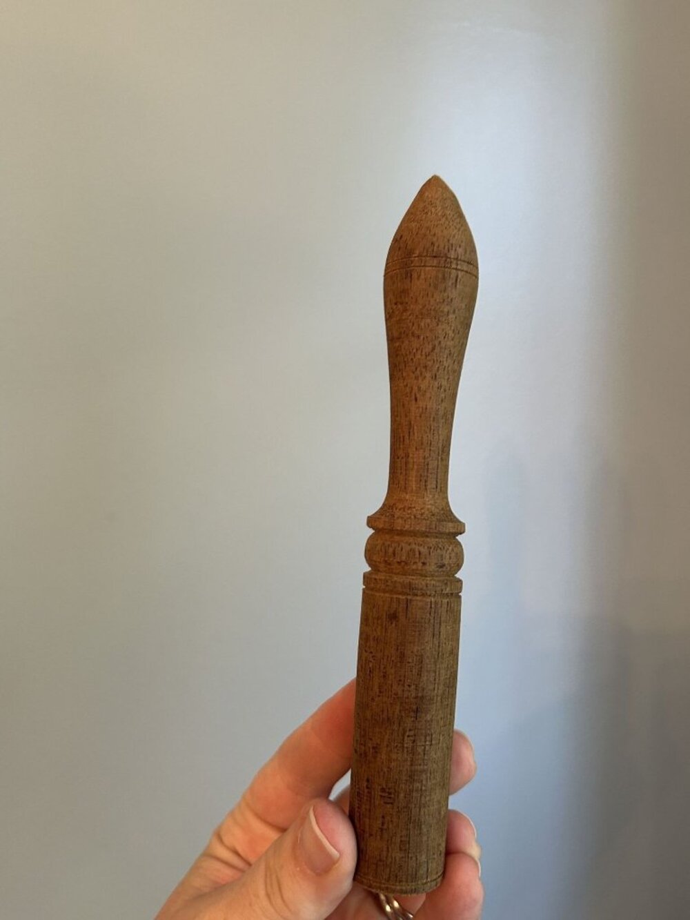 Vintage Hand-Carved Wooden Muddler Cocktail Tool 6" Rustic Barware
